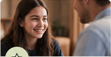 A student being welcomed into the community